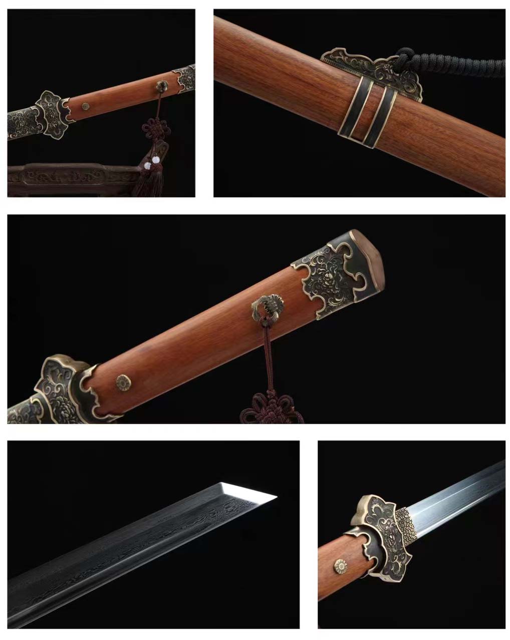 铜装牡丹唐刀|花纹钢|唐刀,唐横刀,中国唐刀,唐刀正则,唐刀图片
